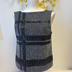 Elegant Gray and Black Women's Top SKU 6013